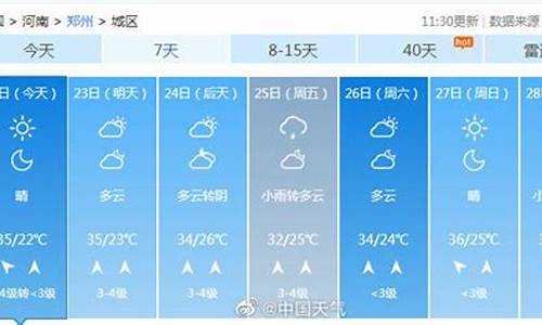 郑州天气预报查询一周