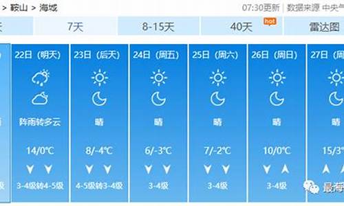 海城天气预报_海城天气预报最新