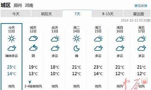 最近郑州天气预报_最近郑州天气预报15天查询