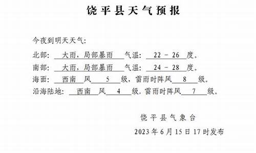 饶平天气预报_饶平天气预报一周7天